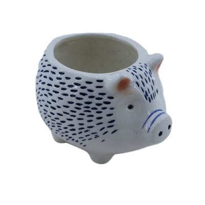 China Hot Sale CLASSIC Ceramic Good Quality Modern Animal Flowerpot Small Craft Pig for sale