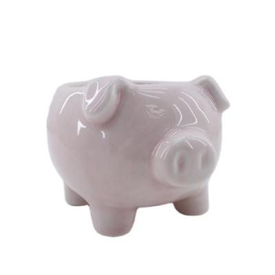 China Modern wholesale ceramic garden season flower pot animal pig for garden for sale