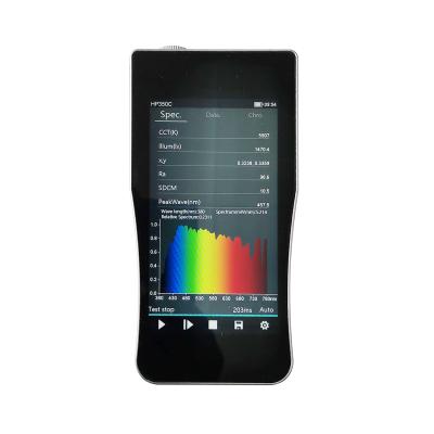 China Handheld Spectral CRI Digital Illumination Meter Lux Meter Portable Spectrum Analyzer CCT 160*80*20mm for sale