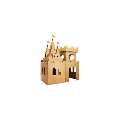 China Special Design Fun Game DIY 3d House Cardboard Puzzle Toy Diy Large Corrugated Paper Widely Used Doodle for sale