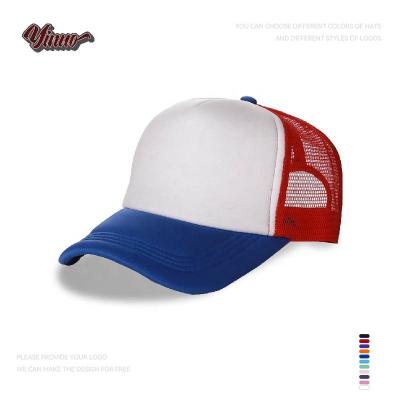 China COMMON Promotional Classic Foam Mesh Cap Trucker Hats Custom Logo Printing OEM 5 Panel Plain Trucker Caps for sale