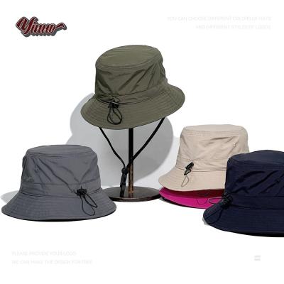 China Sunshade China Customized Empty Custom Logo Fisherman Bucket Outdoor Casual Hat Waterproof Windproof Hat for sale