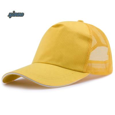 China Wholesale COMMON Promotional Sports Hat Outdoor Advertising Mesh Baseball Cap Custom Logo White for sale