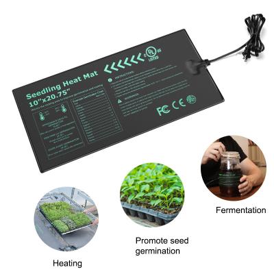 China Hot Selling Garden Accessories 10*20.75inch Plants Electric Heating Seed Propagation Seedling Hydroponic Heat Mat With Temperature Adjustment for sale