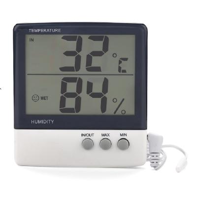 China Widely Hydroponics Easy To Read Wall Mounted Probe Digital Thermometer Hygrometer Temperature Humidity Meter Climate Control Maximum Minimum for sale