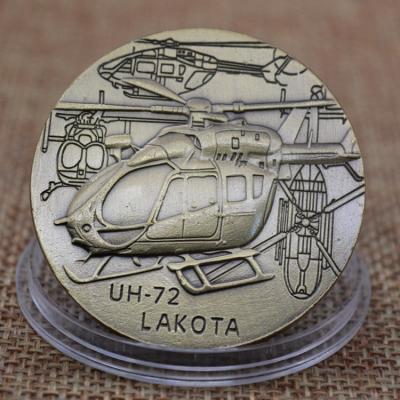 China Europe Double Side Logo Aircraft Tank Military Series Custom Antique Bronze Color Plated 3D Metal Souvenir Coin for sale