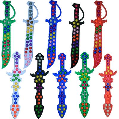 China Wholesale CH062 Eco-friendly Material Light Funny Toy Finger Anti Stress Press Children's Puzzle Stirring Person Sword For Kids for sale