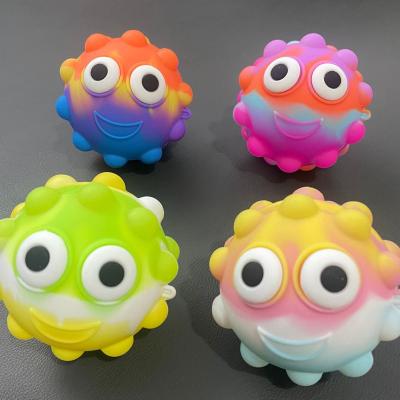 China New Silica Gel Silicone Bubble Fingertip Ball Decompression Ball Push Toss Sensory Stress 3D Rubber Stress Balls Toss Toys for sale