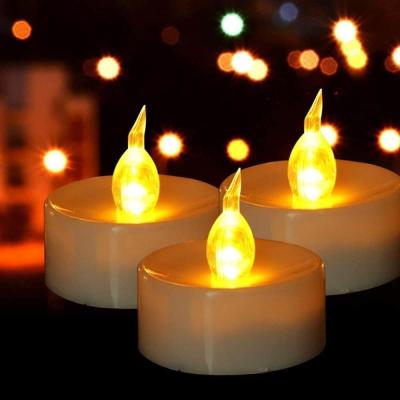 China New-designed Coloful Battery Operated Flickering Pillar Candles Party Votive Romantic Home Decor Tealight Flameless Led Candle Light for sale