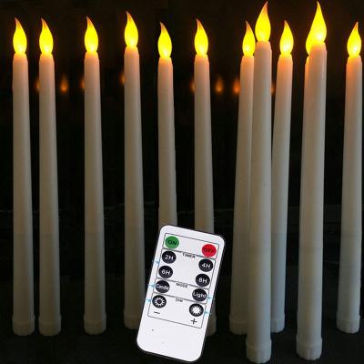 China New-designed Plastic Candle Flameless Remote Candles Yellow LED Flickering Remote Candles For Dinner Party Decoration for sale