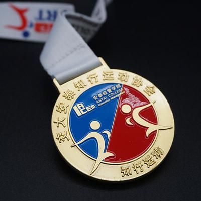 China Free Metal Award Design Sport Artwork Lanyard Sports Medal For Running Zinc Alloy Gold Silver Bronze Finisher for sale