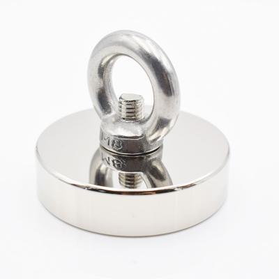 China Industrial Magnet permanent magnet Super Strong Round neodymium n52 tool holder Neodymium single Sided Fishing Magnet for sale