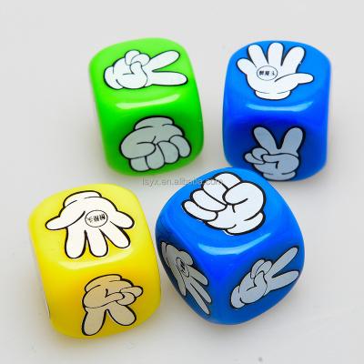 China New Acrylic Plastic Board Game Resin Dice Printing Paint Acrylic Empty D6 10mm 12mm 14mm 16mm 18mm 20mm 25mm 30mm Game Dice for sale