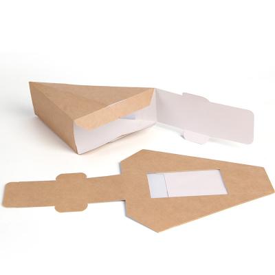 China Take Out Food Biodegradable Paper Sandwich Box With PLA Window for sale