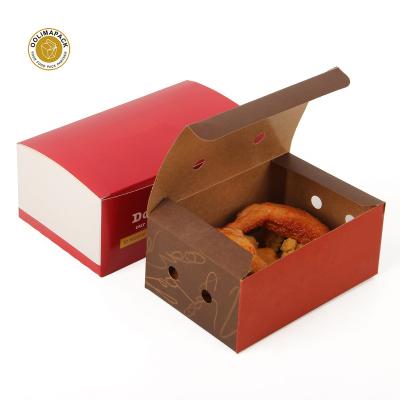 China Disposable Custom Printed Chicken Nuggets Box Biodegradable Kraft Paper Burger Packaging Box for sale