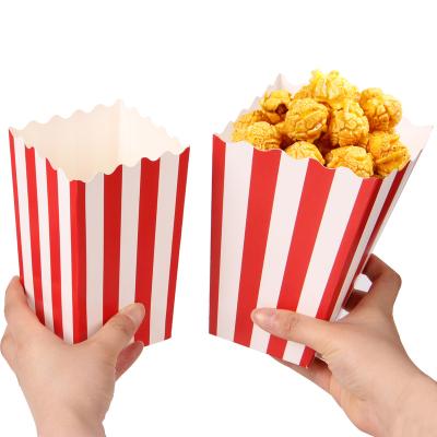 China Custom Disposable Popcorn Paper Packaging Disposable Printed Box For Cinema for sale