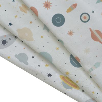 China Factory supply double faced double layer bamboo cotton gauze printed muslin fabric fabric custom printing for kids for sale