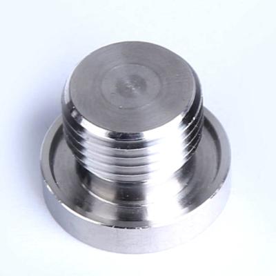 China SS304/316/321 Stainless Steel CNC Parts Thread Pipe Spinning Screw Bewitch Plug Male Tube Male Masking End Cap for sale