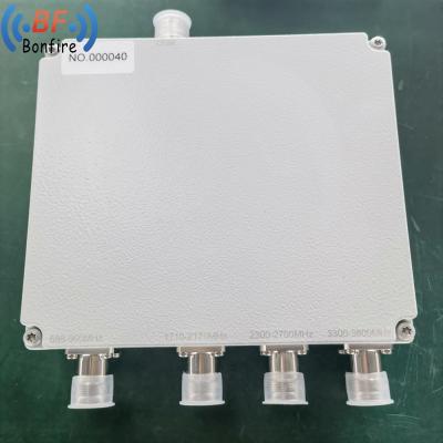 China RF 5g Indoor Combined 1710-2700MHz Quadplexer with 4in 1out Diplexer and N 4310 DIN Connector for sale