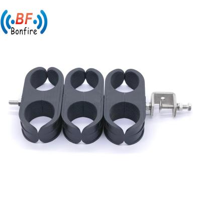 China Adjustable Stainless Steel Screw Pipe Clamp Conduit Clamp with Rubber Easy to Install for sale