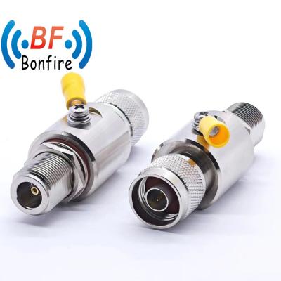 China DC-6000MHz RF Surge Protector N Female Bulkhead to RP SMA Jack Female Cable Connector for sale