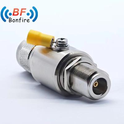 China 6000MHz Female Coaxial RF Connector UHF Female to Female So239 Jack Cable Lightning Surge Protector Pl259 Jack Lightning Arrester for sale