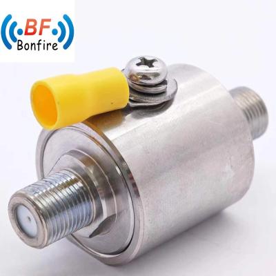 China BLQ-XXXXX 50ohm RF F Type TV Coaxial Lightning Arrester for Indoor/Outdoor IP65 for sale