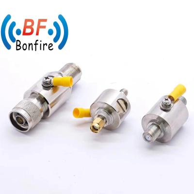 China BLQ-XXXXX RF Arrester for CCTV Lightning Protection 698-3800MHz F Plug to F Jack for sale