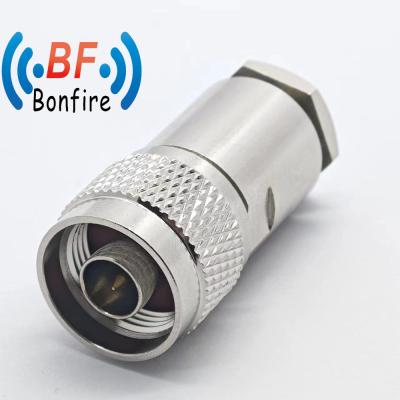 China DC-11GHz N Mannelijke rechte klem LMR 400 Captive Type RF Connector Waterdichtheid IP 67 Te koop