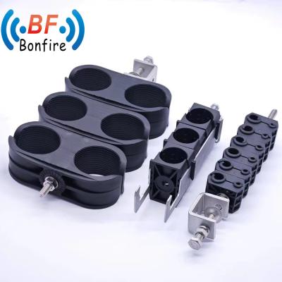 China Plastic Triple Stacks Fiber Feeder Clamps Cable Clamp for OEM/ODM Production Needs for sale