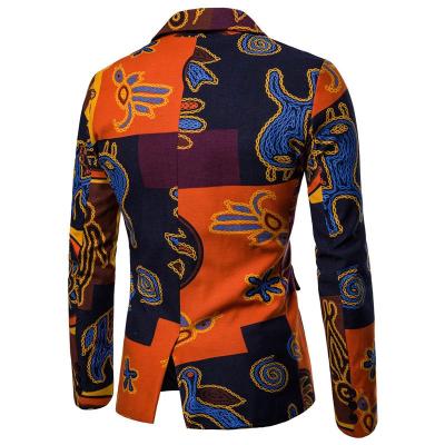 China Anti-Wrinkle Factory Direct Sale Customized Print Pattern Blazer Design Man Party Casual Wear for sale