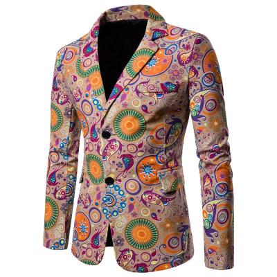 China Best Selling Custom Printed Winter Cotton Men Wedding Designer Anti-wrinkle Jacket Stylish Blazer for sale