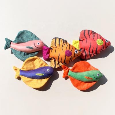 China High Quality Interactive Plush Catnip Bell Catnip Toy Small Stocked Cat Fish Pet Relieve Boredom Small Dog Toy for sale