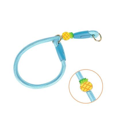 China 5FT Large Dog Cotton Rope Handle Vegetable Tanned Dye Stocked Leather Strong Comfortable Dog Leash High Quality Color Print for sale