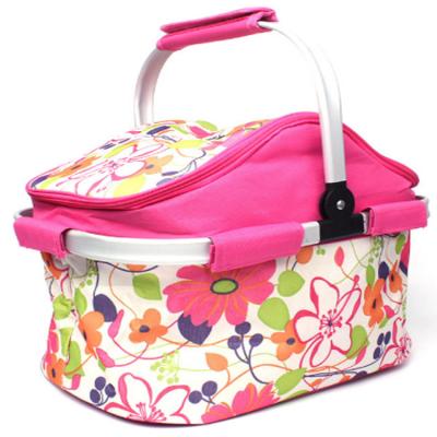 China Convenient Outdoor Fashionable Picnic Tote Bag Cute Insulated Cooler Cooler Cooling Basket for sale