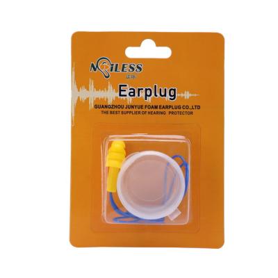 China Reusable TPR Ear Plugs Earplugs With Puff Packing Protective Earplugs Noise Reduction for sale