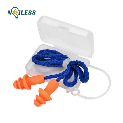 China Hot Selling Custom Airplane Ear Plugs Silicone Attached Ear Plugs for sale