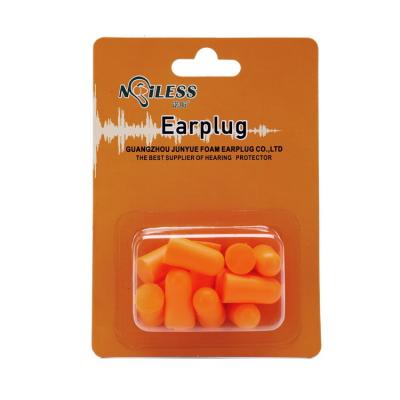 China Noise Reduction 6 Pairs PU Foam Earplugs With OEM DESIGN Clear Cover For Retailer Market Ear Protect for sale