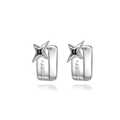 China New Design Fashion Luxury Men's And Women's Stud Earrings Diamond Letter Star Wedding Earrings for sale