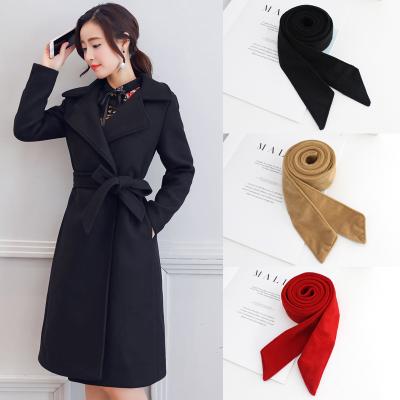 China High Quality Hot Sale Cloth 180cm Coat Belt Wool Nylon Without Buckle Belts Plus Size for sale