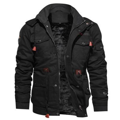 China Viable Winter Warm Fleece Style Track Jacket Thickening Parka Men Plus Size Bomber Jacket Coat for sale