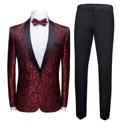 China Waterproof Men's Suit Spring And Autumn Lapel Groom Wedding Jacket Vest Pants Slim Fit Groomsmen Formal Suit 3 Piece Jacket for sale