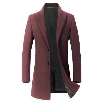 China Anti-wrinkle winter custom men's warm wool coat long anorak coat for business man for sale