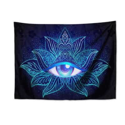 China Indian Tapestry Mysterious Foldable Room Wall Hanging Decorative Indian Tapestry With Evil Eye Patterns Printing for sale