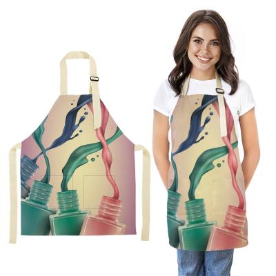 China Durable Chinese Supplier Customized Colorful Logo Bartender Nail Salon Apron for sale