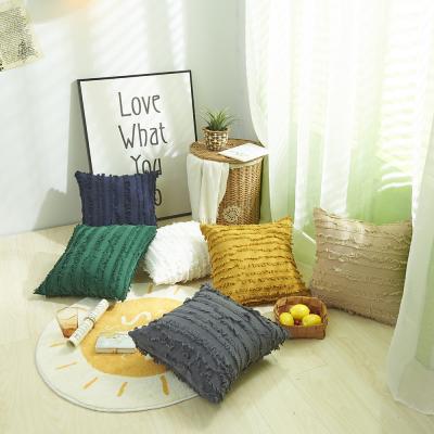 China Modern Bed Sofa Seat Modern Home Decorative Boho Embellished Cotton Jacquard Cushion Pillow Covers for sale