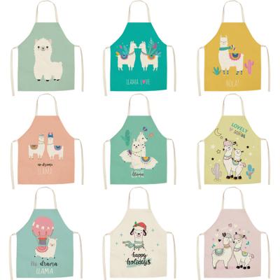 China Polyester Waterproof Cleaning Kids Customized Child Printed Art Paint Alpaca Apron for sale