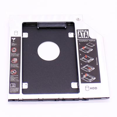 China Replace Optical Drive SuperDrive (DVD/CD-ROM) SATA HDD Hard Disk Drive Box Enclosure DVD Adapter Case 2.5 SSD HDD / SSD Aluminum 2nd Cart Optibay 12.7mm SATA 3.0 Carriage HDD for sale