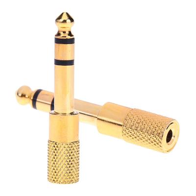 China Speaker Gold Plated 6.35mm Male 1/4 Inch To 3.5mm Female 1/8 Inch Stereo Extend Adapter Jack Connector 3.5mm Audio Audio Jack for sale