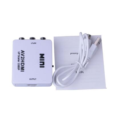 China Plastics Mini AV2HDMI RCA AV HD CVBS AV toHDMI Converter Video Adapter Box AV to HD for HDTV TV PC DVD Xbox Projector for sale